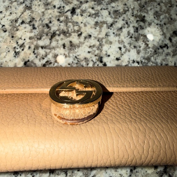 🔥Authentic Gucci GG Pebbled Leather Wallet – Beige🔥 FAIR CONDITION! - Picture 2 of 9